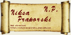 Nikša Praporski vizit kartica